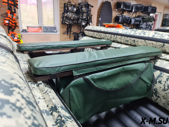 Комплект мягких накладок с сумкой для лодо 110*20 зеленый