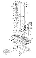 Корпус шестерни, Drive 2.31:1 USA0T627234/BEL0P215631 и ниже 2-Х ТАКТНОГО ПЛМ MERCURY 75 Серийный номер от 0G760300 до 0T979999