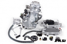 Двигатель 250см3 170MM-2 CB250 (70x65) Zongshen 4 клапана/водянка, полный комплект+радиаторы