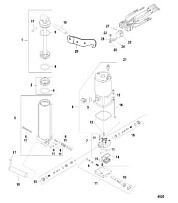 Компоненты силовой отделки 2-Х ТАКТНОГО ПЛМ MERCURY 55 Серийный номер от 0P325500 и выше