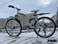 Велосипед на литых дисках стиль Ленд Ровер 6 лучей белый