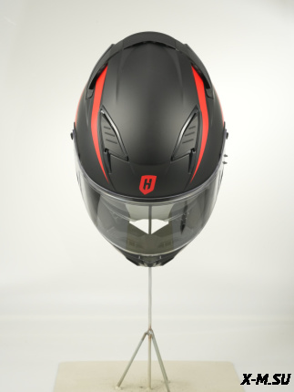 Шлем интеграл HETOSHI FF938 double visor Цв.Черно-красный Матовый р.XXL