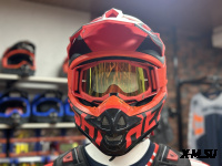 Шлем кроссовый HETOSHI OF836 EXOSS CROSS PRO MX289 цв.Красный с черными вставками Матовый р.S