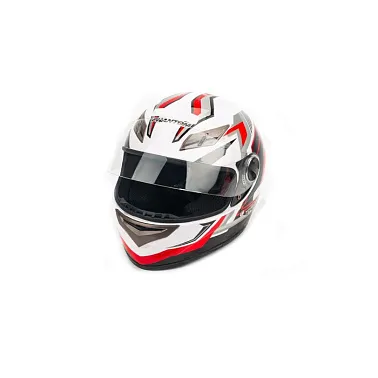 Шлем мото PHANTOM 825 #4white-red HPF100ST-WR58